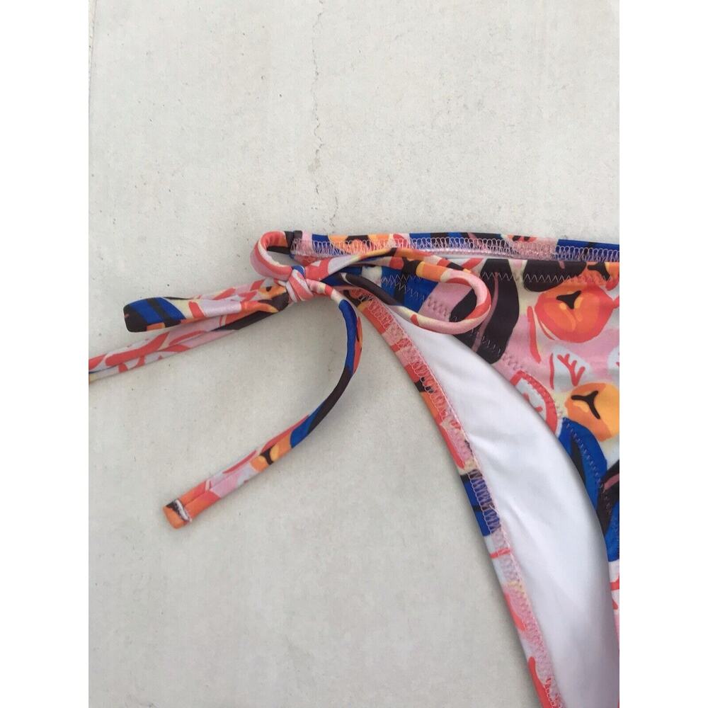 Solid & Striped String Bikini Bottom Parker Retro… - image 2